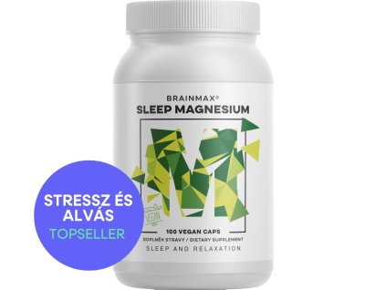 BrainMax Sleep Magnesium®, 320 mg, 100 kapszula (magnézium, GABA, L-theanin, B6-vitamin, cseresznye juice)