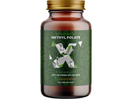 BrainMax Metil-folsav, Folsav aktív formában, 400 mcg, 100 növényi kapszula