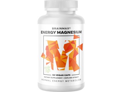BrainMax Energy Magnesium®, 1000 mg, magnézium-malát 200 mg, 50 kapszula