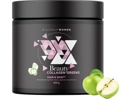 BrainMax Women Beauty Collagen Greens, zöld alma, 300 g