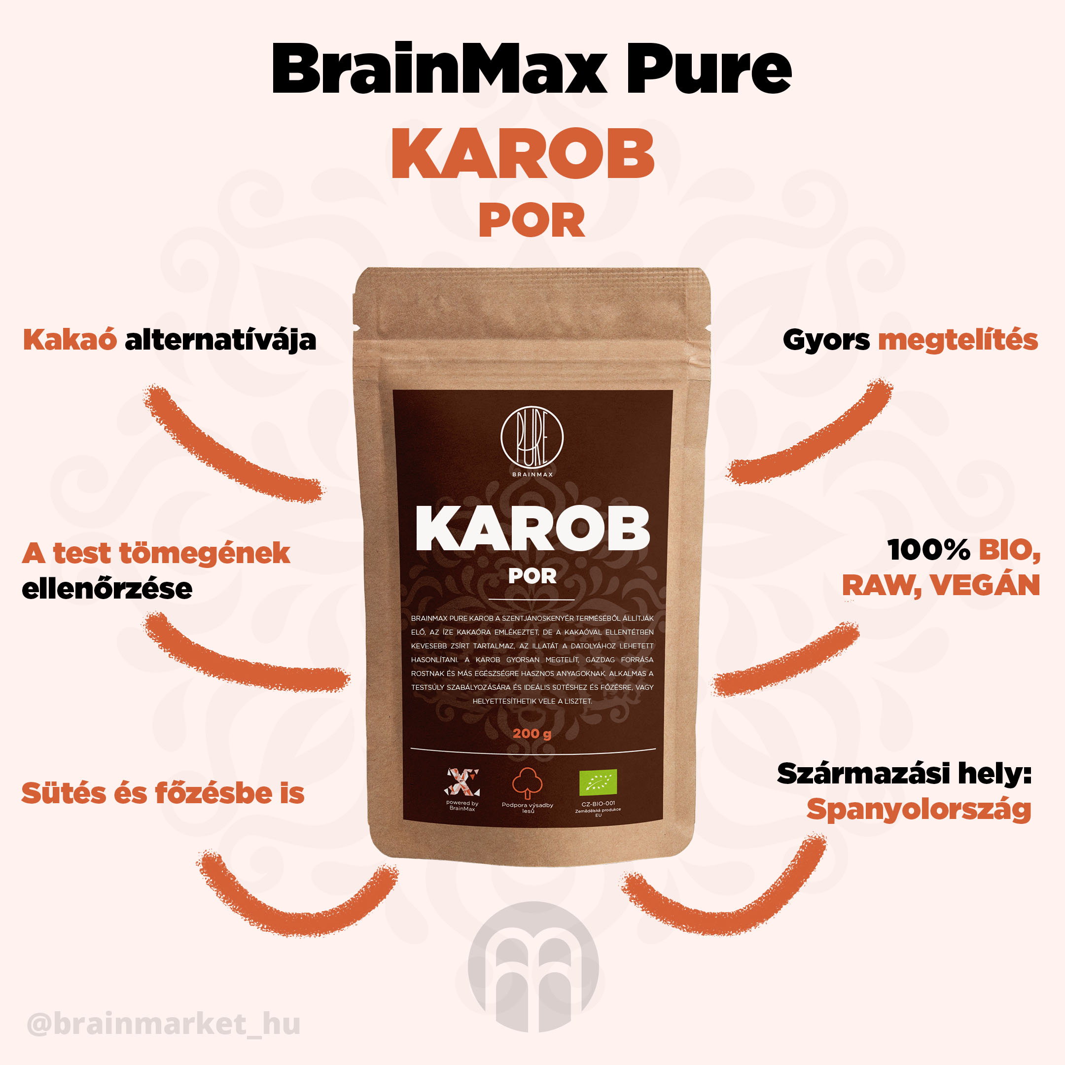 BrainMax Pure Karob - BrainMarket.cz