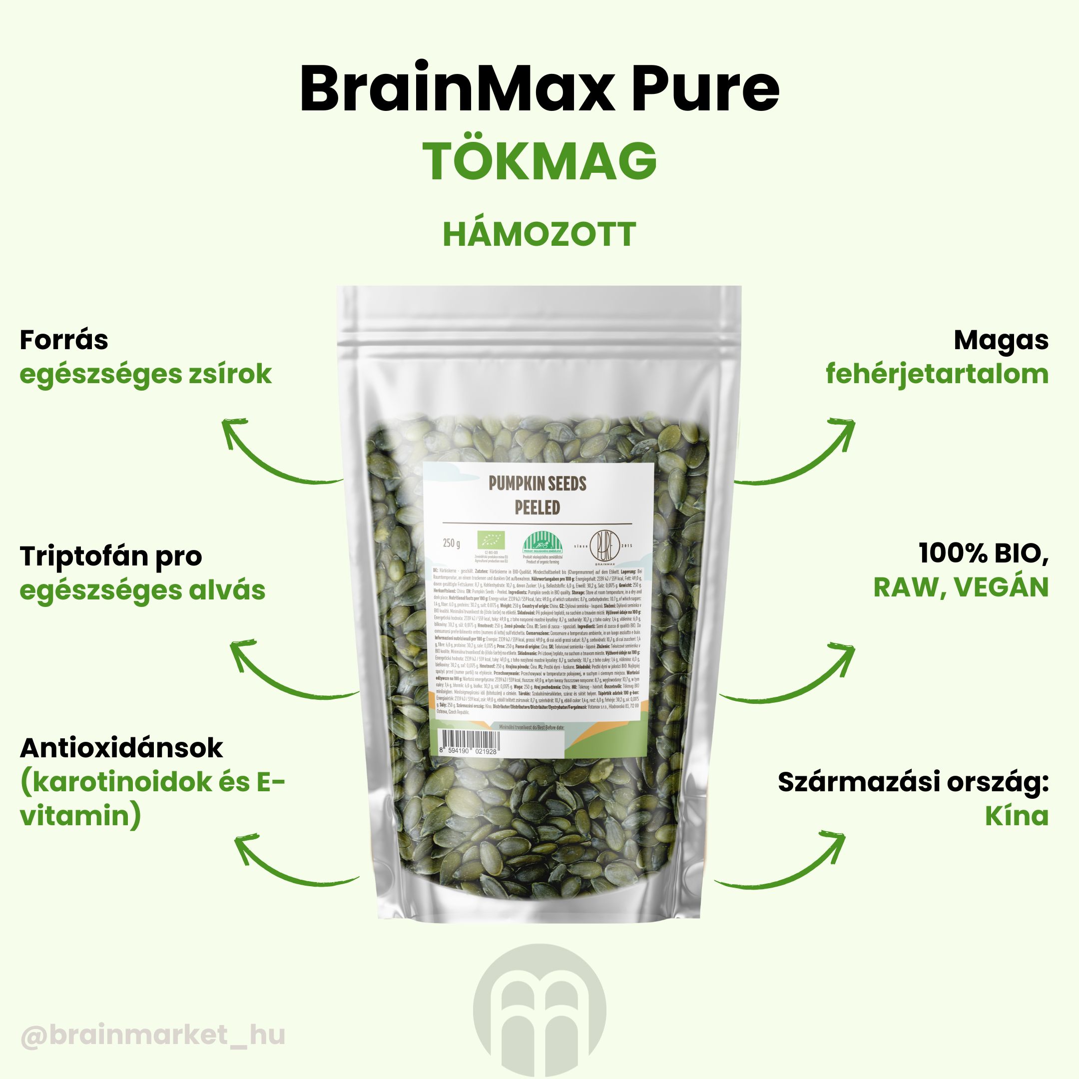 BrainMax tiszta tökmag - BrainMarket.cz