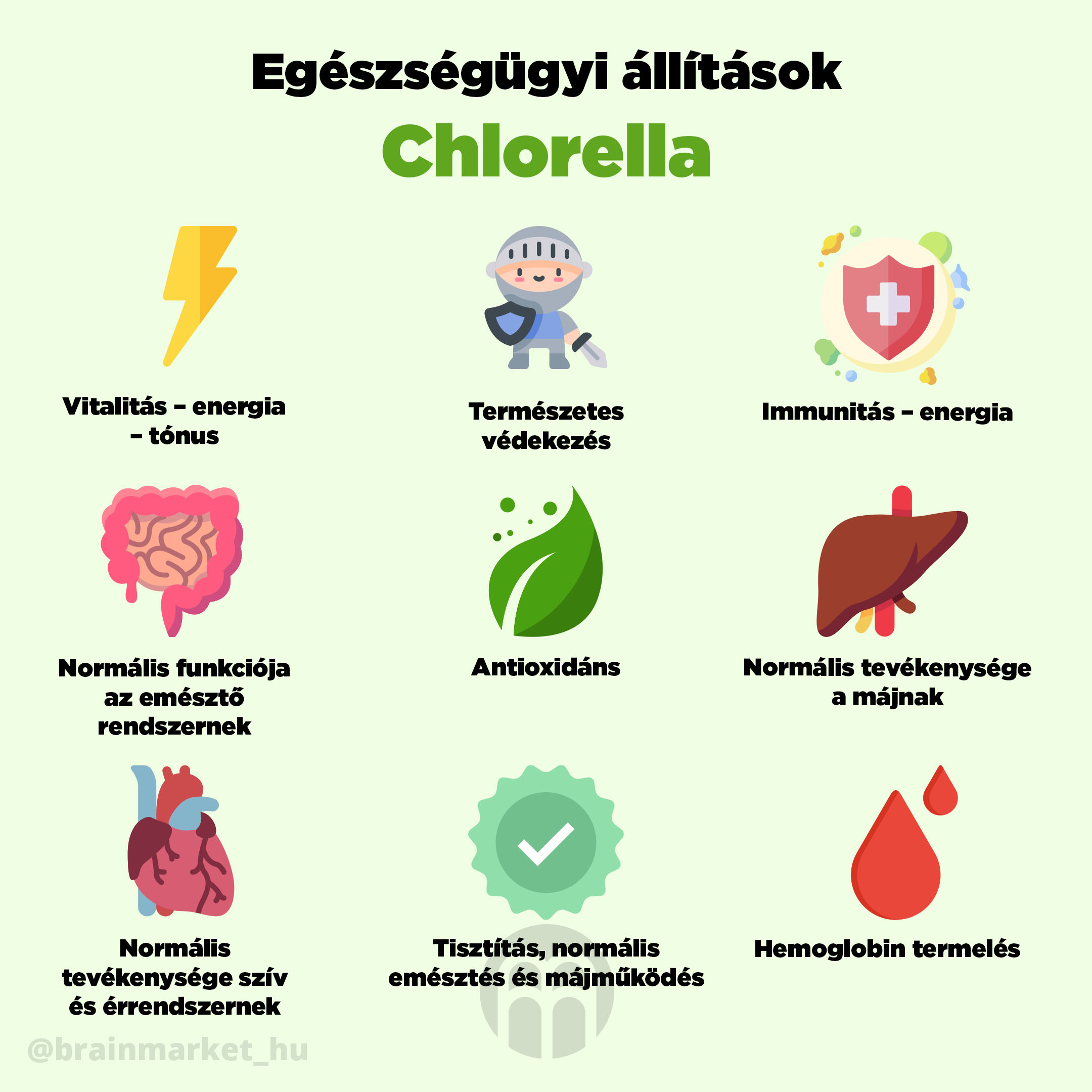 Chlorella egészségre vonatkozó állítások - BrainMarket.cz