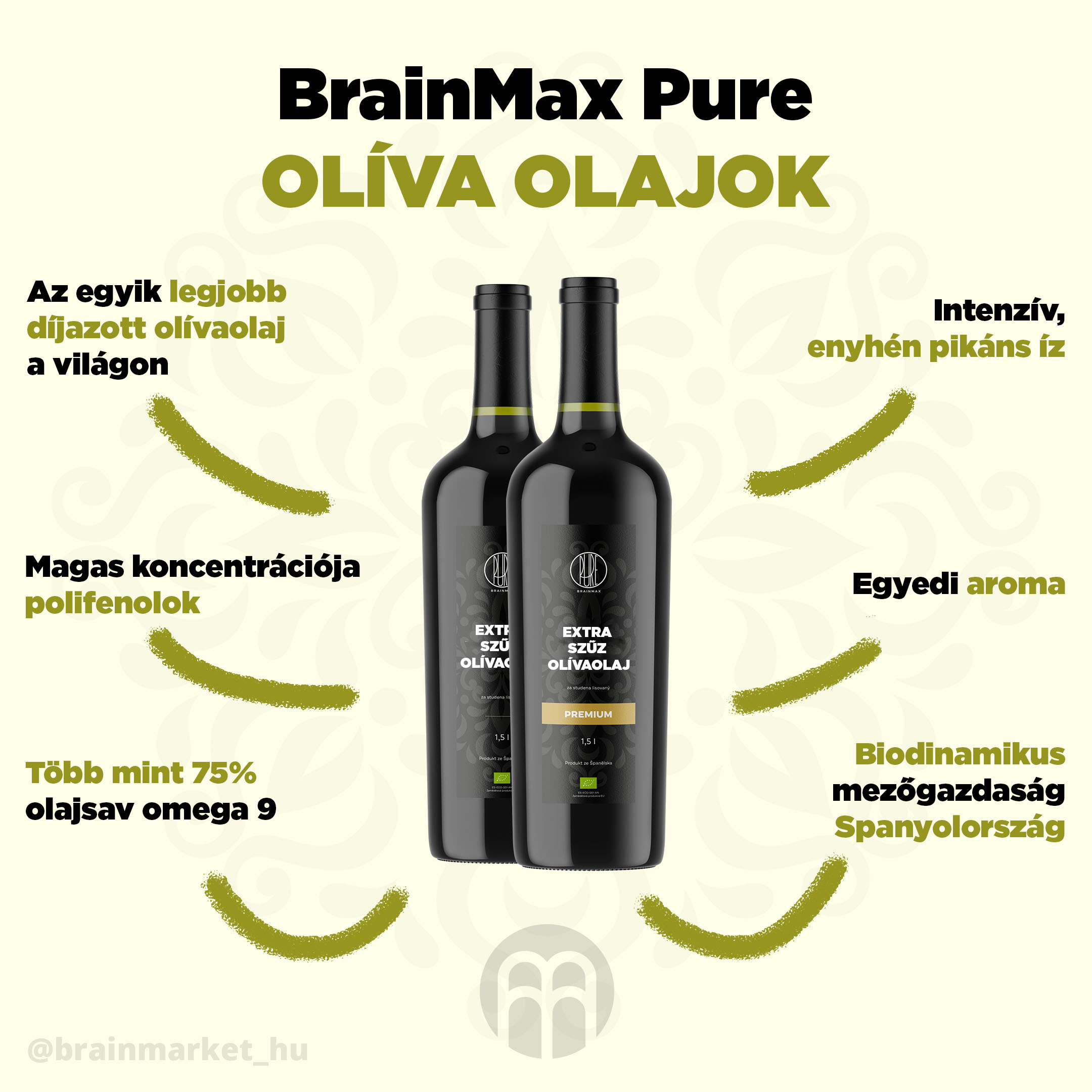 BrainMax tiszta olívaolaj PREMIUM, BIO - BrainMarket.cz