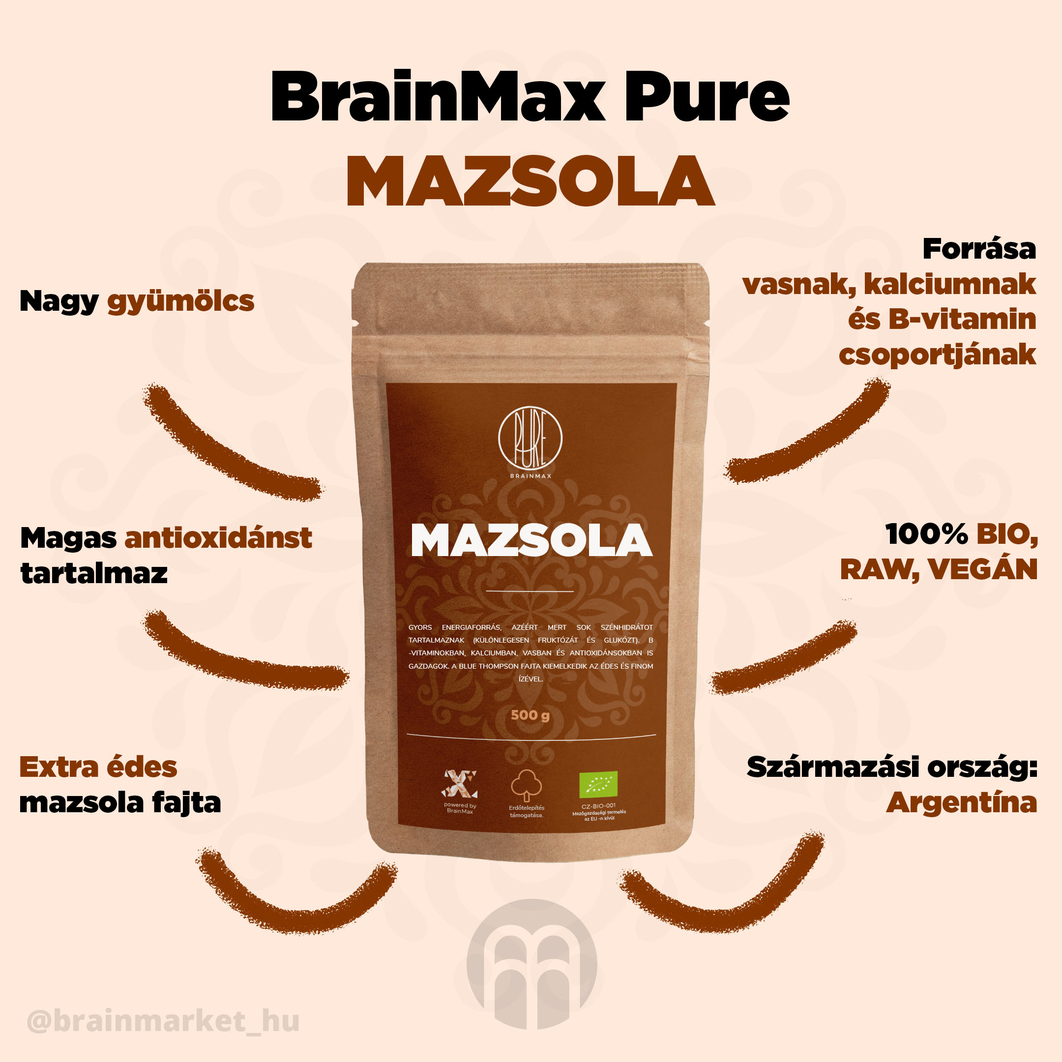 BrainMax tiszta mazsola BIO - BrainMarket.cz