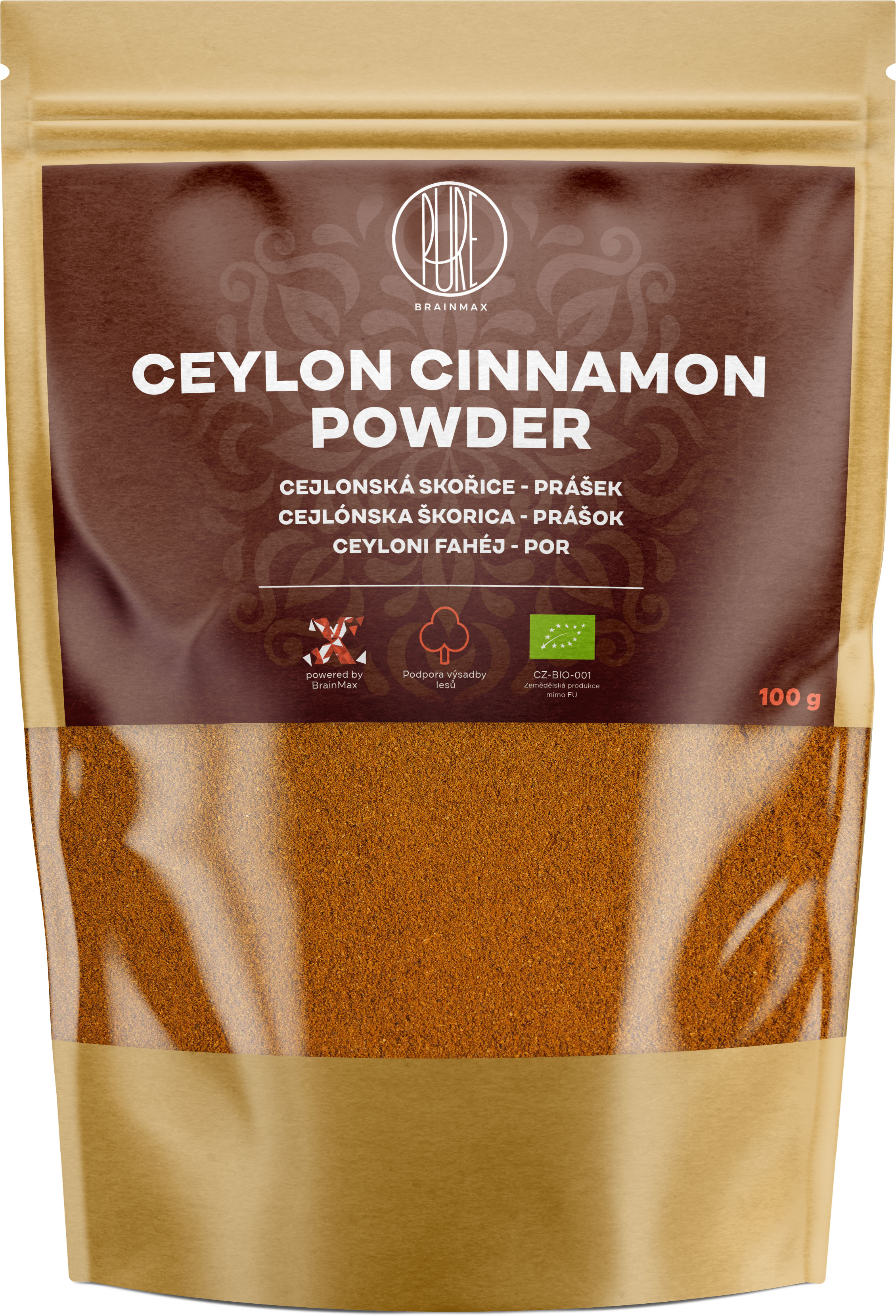 BrainMax Pure Ceylon Cinnamon BIO őrölt, 100 g - BrainMarket.cz