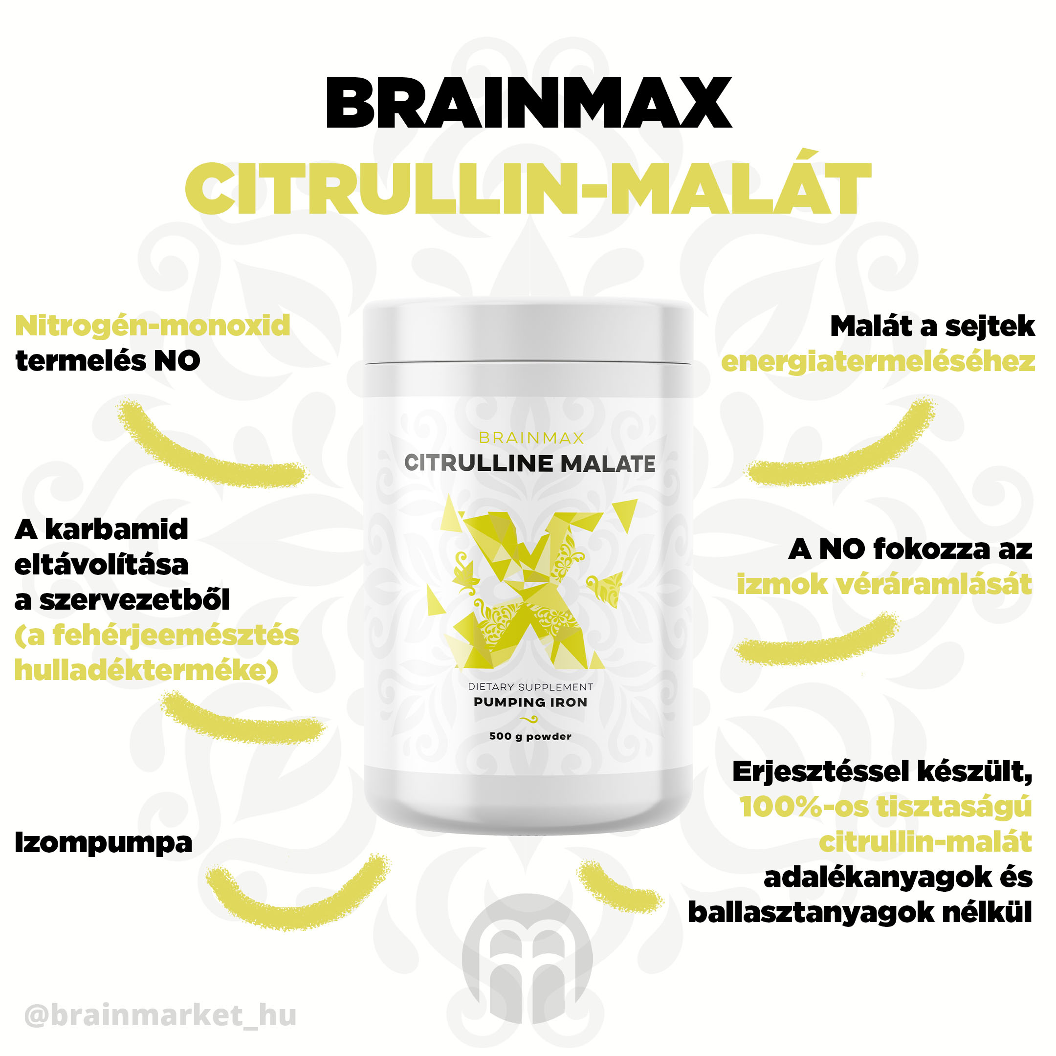 BrainMax Citrullet Malt, Citrulline Malt, 500 g